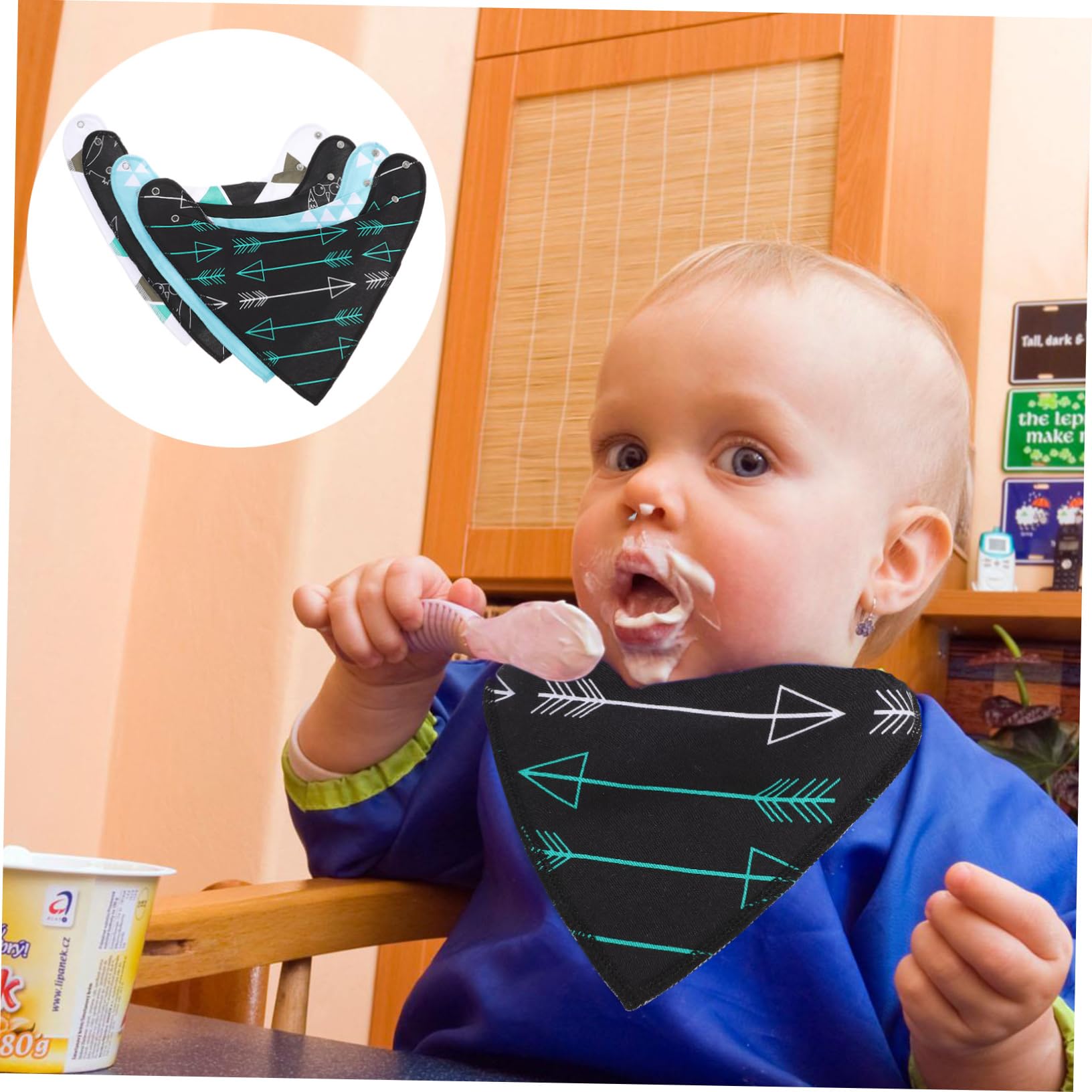 Toyvian 12pezzi Bavaglini Per Cotone Impermeabili Da Bandana Assorbente Per Alimentazione e Salivazione Morbidi e Delicati Sulla Per Mesi