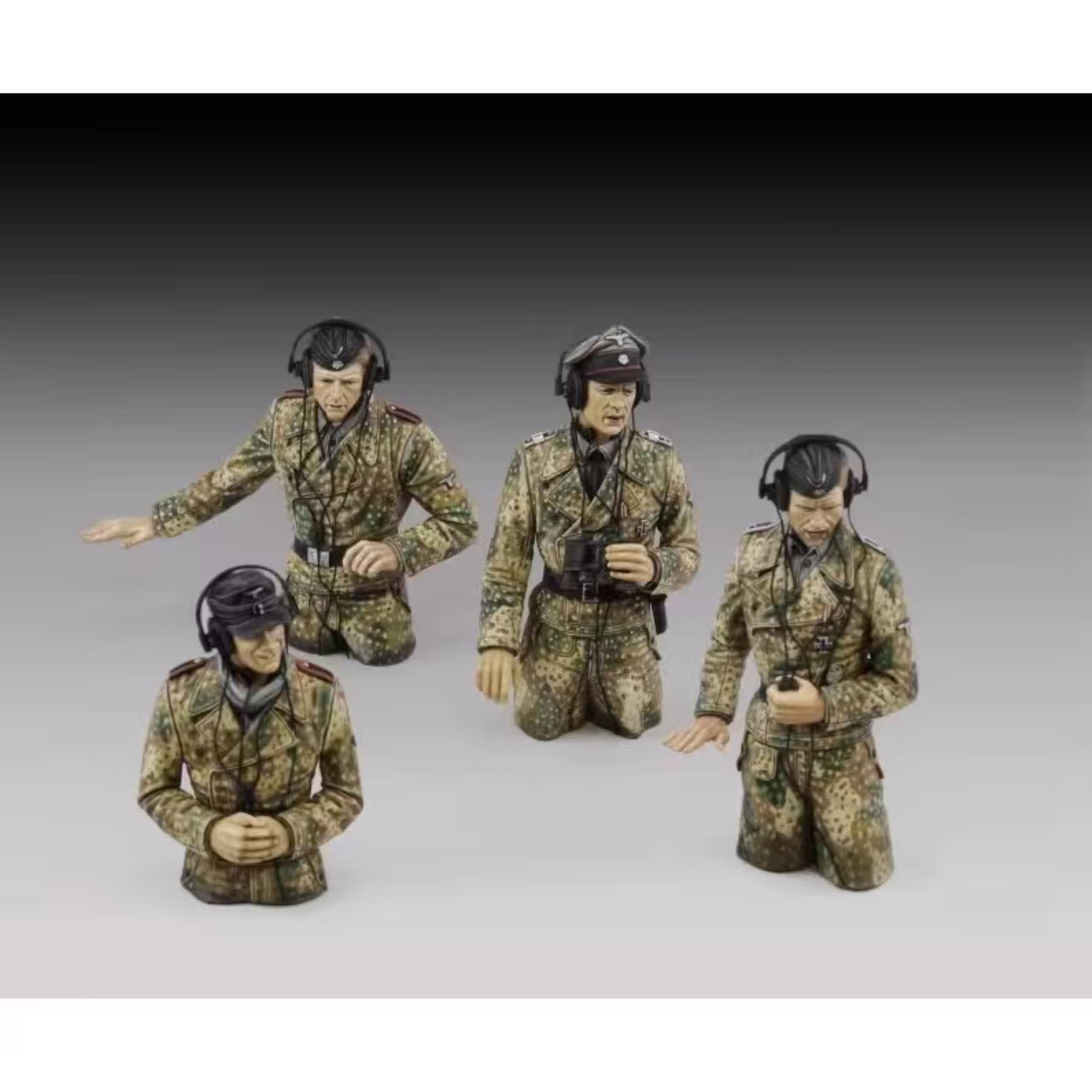 TRUEGRIS 1/35 WWII German Tank Soldier Resin Model Kit Unpainted and Unassembled (4 people, no tank) //k5w3J12