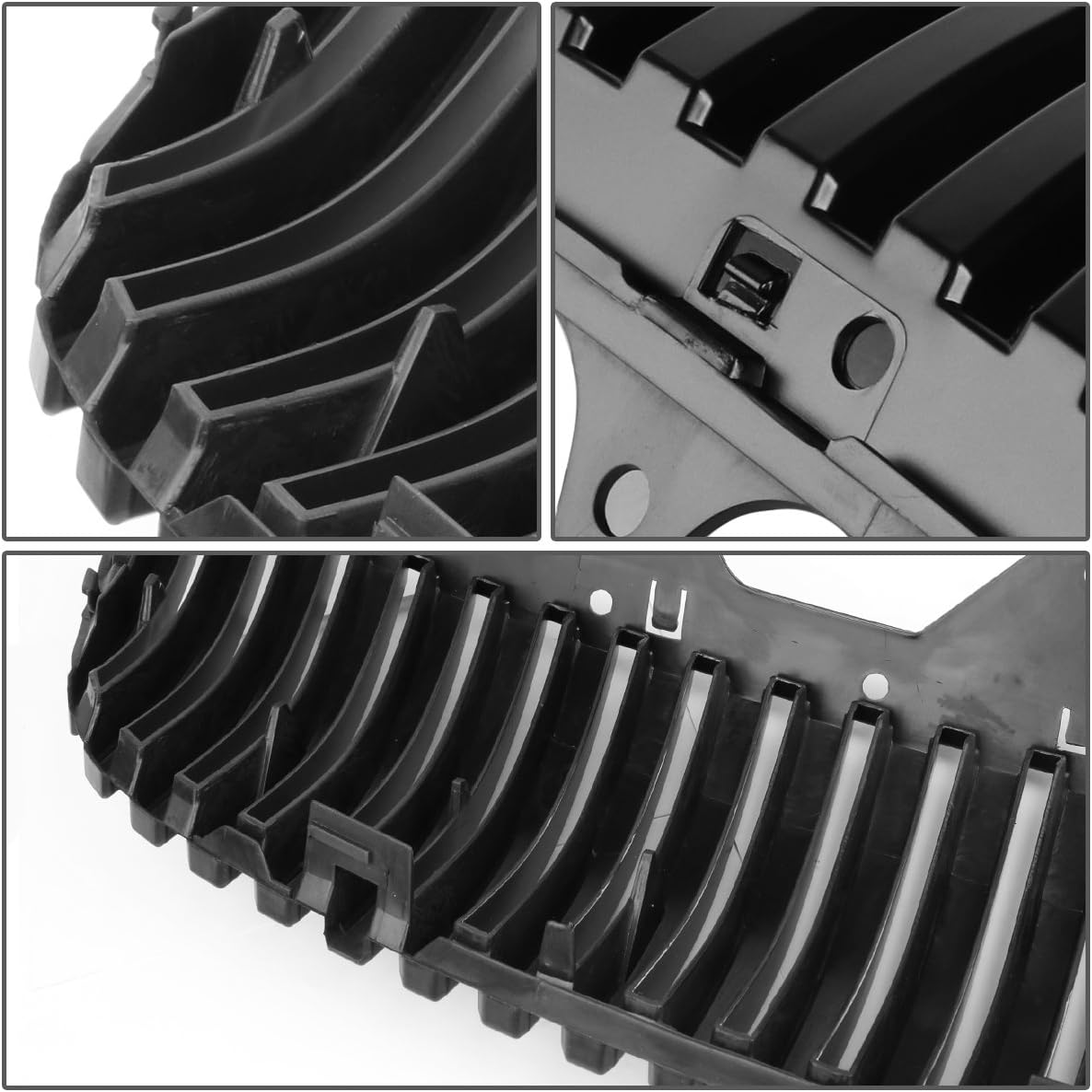 Compatible with GS ABS Plastic Vertical Fence Style Front Upper Bumper Grille (Black)