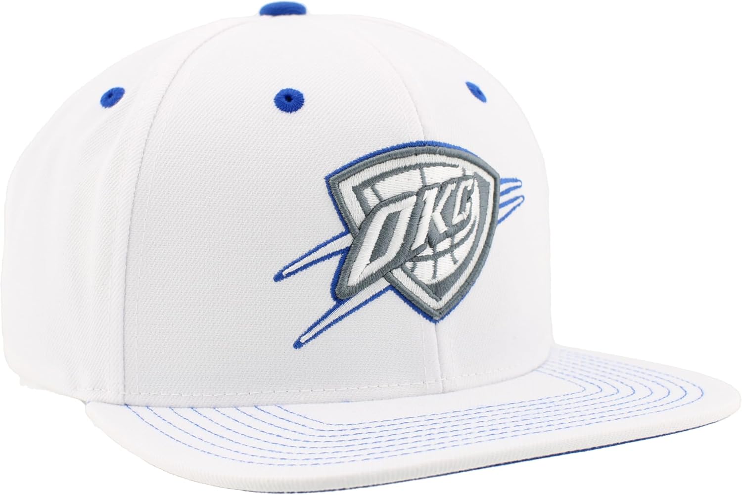 ZHATS NBA Unisex-Adult NBA Officially Licensed Adjustable Snapback Hat Flat Bill Z11 Pop White - Image 5
