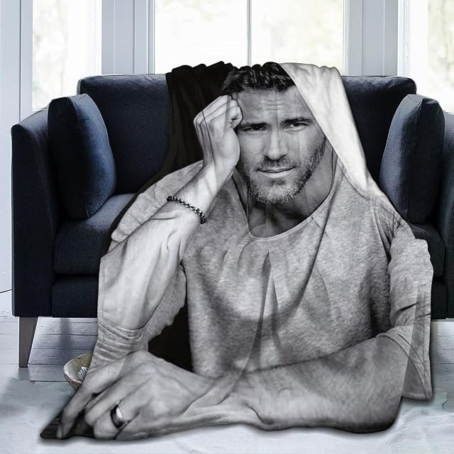 N A Ryan Reynolds Blanket 3D Print Lamb Blanket Plush Blanket Bedding Decor Blanket for Living Room Bedroom Dorm Decor 60x50 inch