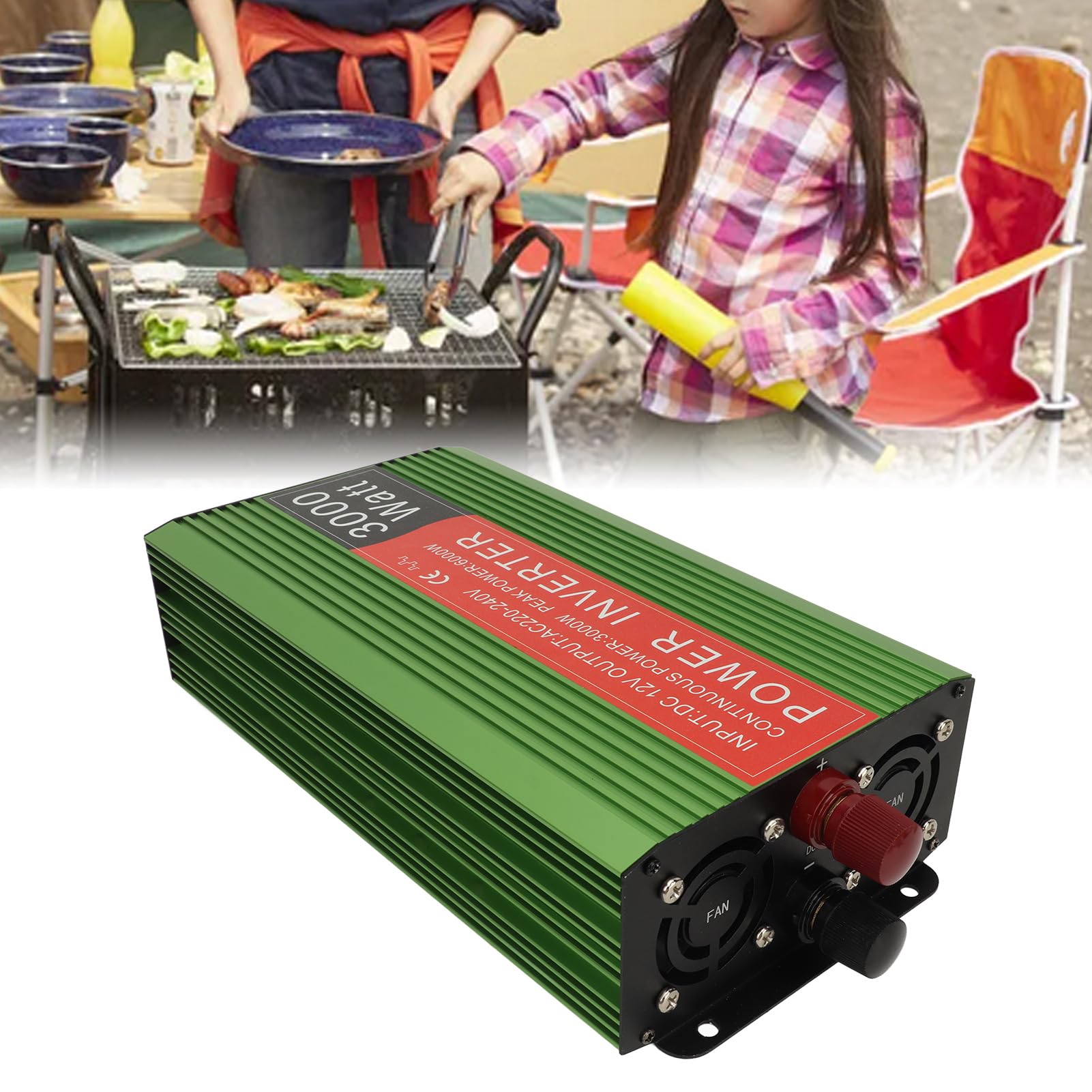 Dwufunkcyjny Konwerter Zasilania 3000 W z lampką kontrolną Pracy do Samochodu i Domu Uniwersalny DC12V do AC110V 220V