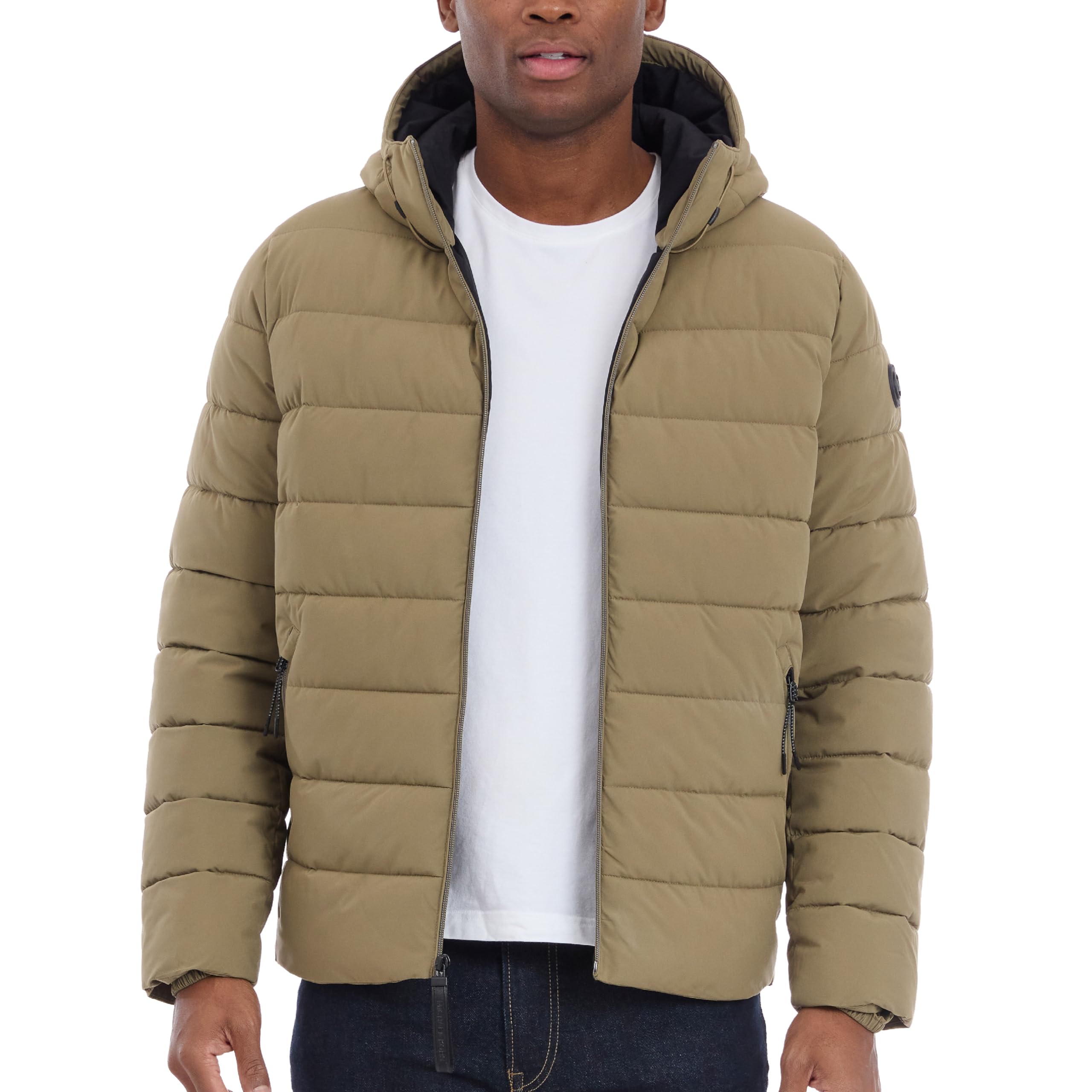Michael Kors Mens Hooded Puffer Jacket Rain and Cold Weather Coat