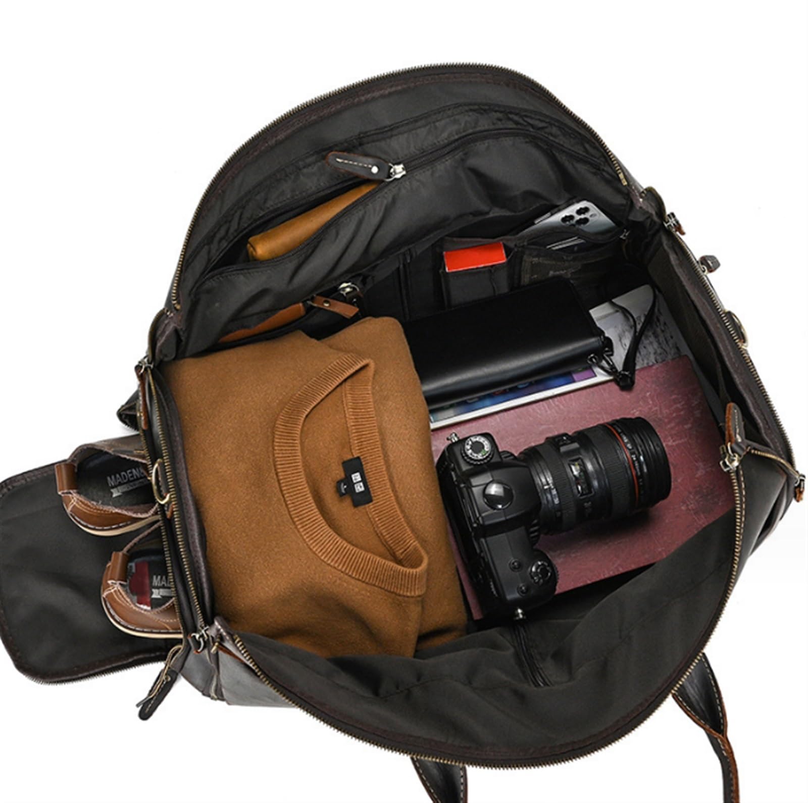 Bolsa Portatrajes Bolsa de Viaje Continúe Los Portatrajes Para Viajar Con El Bolsillo Del Artículo De Tocador, Petate De Cuero Para La Ropa Para Los Hombres Bolsa Portatrajes de Viaje Bolso Porta Traj