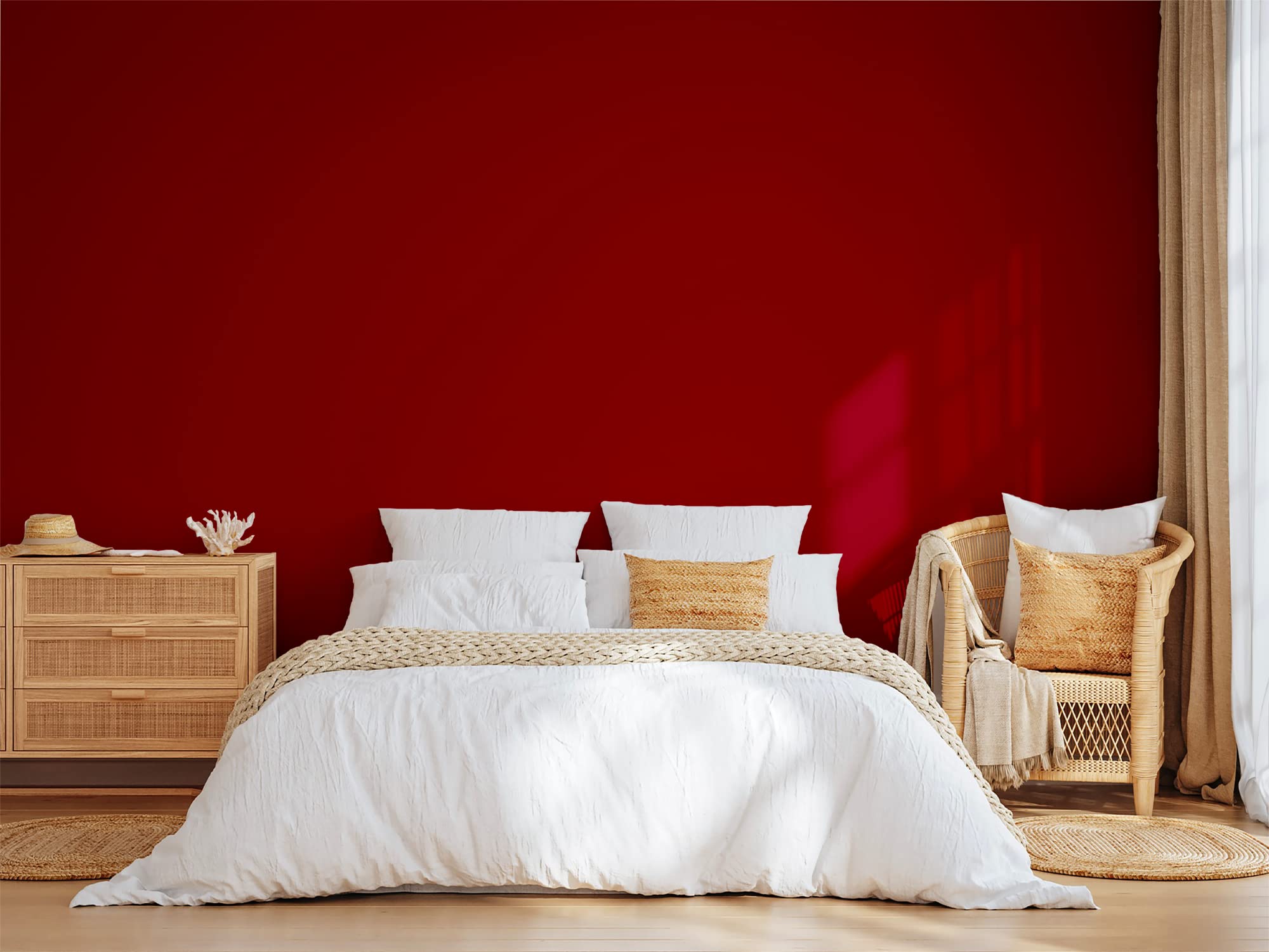 Pintura de pared natural ecológica con aspecto satinado interior Natura – 10 l/130 m², color rojo rubio