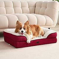 Vista 157 de EHEYCIGA - Cama ortopédica para perro grande, impermeable, de espuma viscoelástica y espuma tipo caja de huevos, bordes elevados, antideslizante