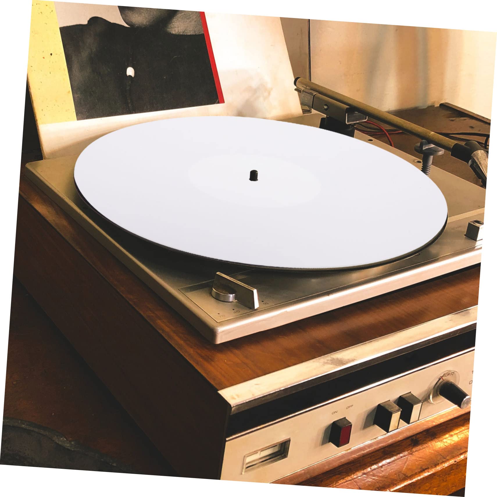 NUOBESTY 1pezzi Tappetino per Giradischi in Acrilico i Dischi e Riduce Vibrazioni per Dischi Audio Domestici Tappetino in Vinile
