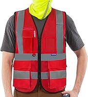 Vista 30 de Chalecos de seguridad reflectantes verdes A-SAFETY, talla 3XL