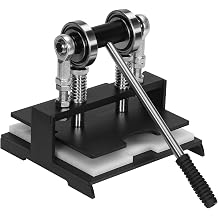 Manual Table Tennis Rubber Edge Cutter Ping Pong Rubber Cutting Machine Double Roller Bearing Design with 8mm Thickness Base Plate Effortless Edge Trimming Pasting for Ping Pong Bat
