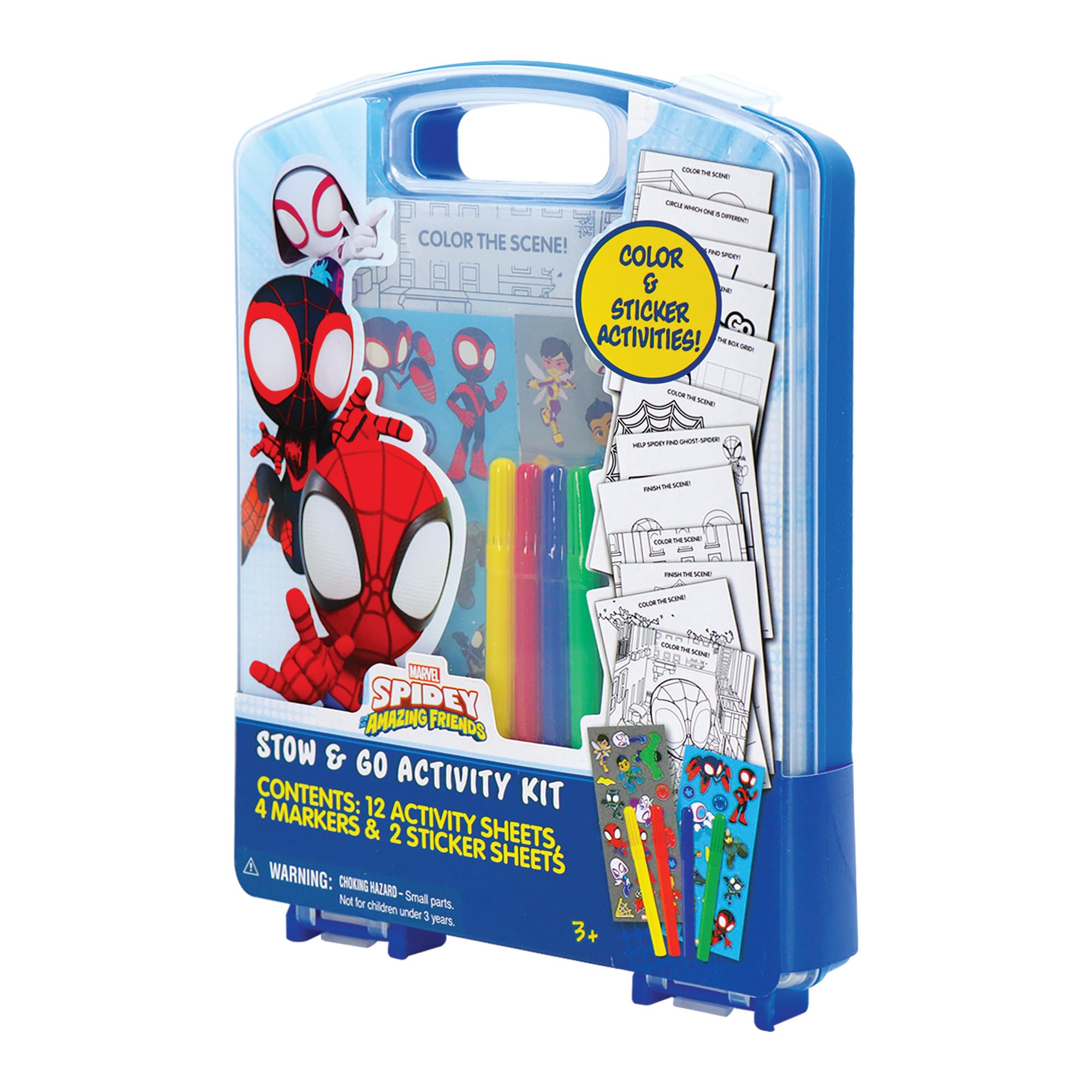 Kit D'images à Gratter Marvel Spidey – 2 Posters 26x19,5 Cm – Effet Arc-en-ciel – Dès 3 Ans
