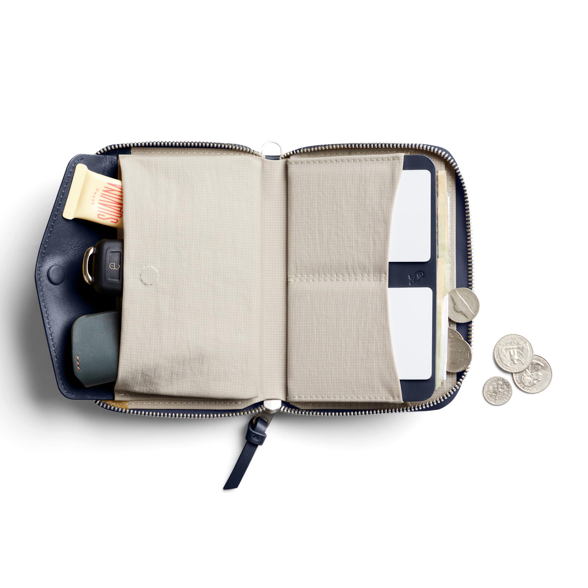 Bellroy Folio Wallet, Clutch Compacto de Piel - Navy
