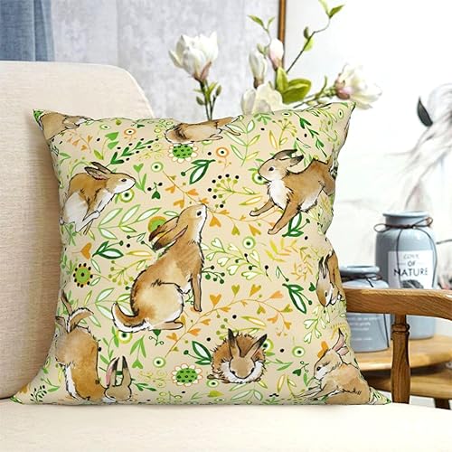 Miniatura 4 de Aimeryup Throw Pillow Covers 20x20 Inch Nature Cute Rabbit Decorative Pillow Covers Cushion Covers cojines decorativos para sala Pillow Cases Cute