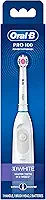 Oral-B Escova de dentes elétrica Pro 100 3D branca, alimentada por bateria, branca