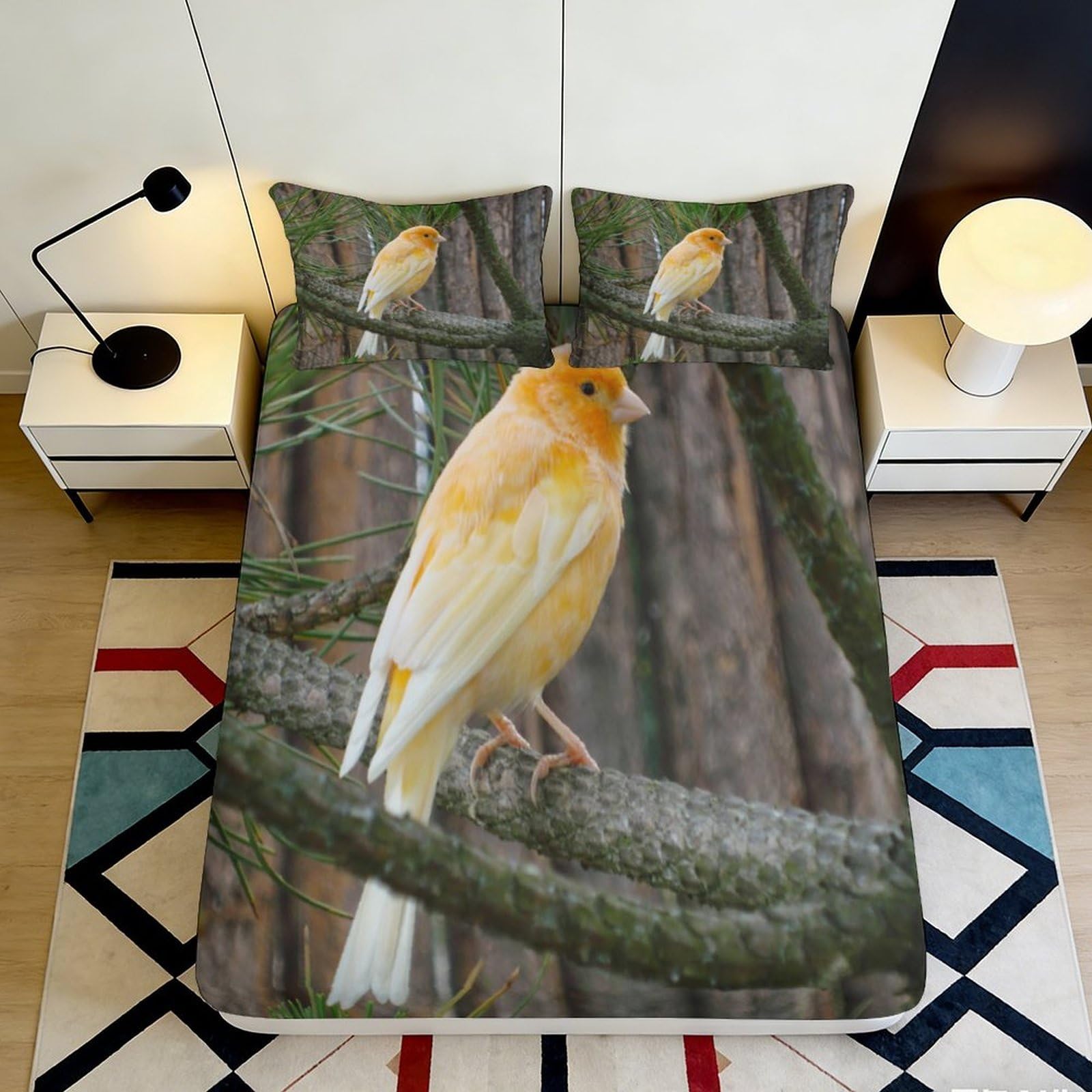 3D Printed Colorful Cat Fitted Sheet Microfiber Deep Pocket Full Wrap Non-Slip for Bedroom Bedding Youth Adult Cat Mattress Fitted Cover Washable 140x200x25cm