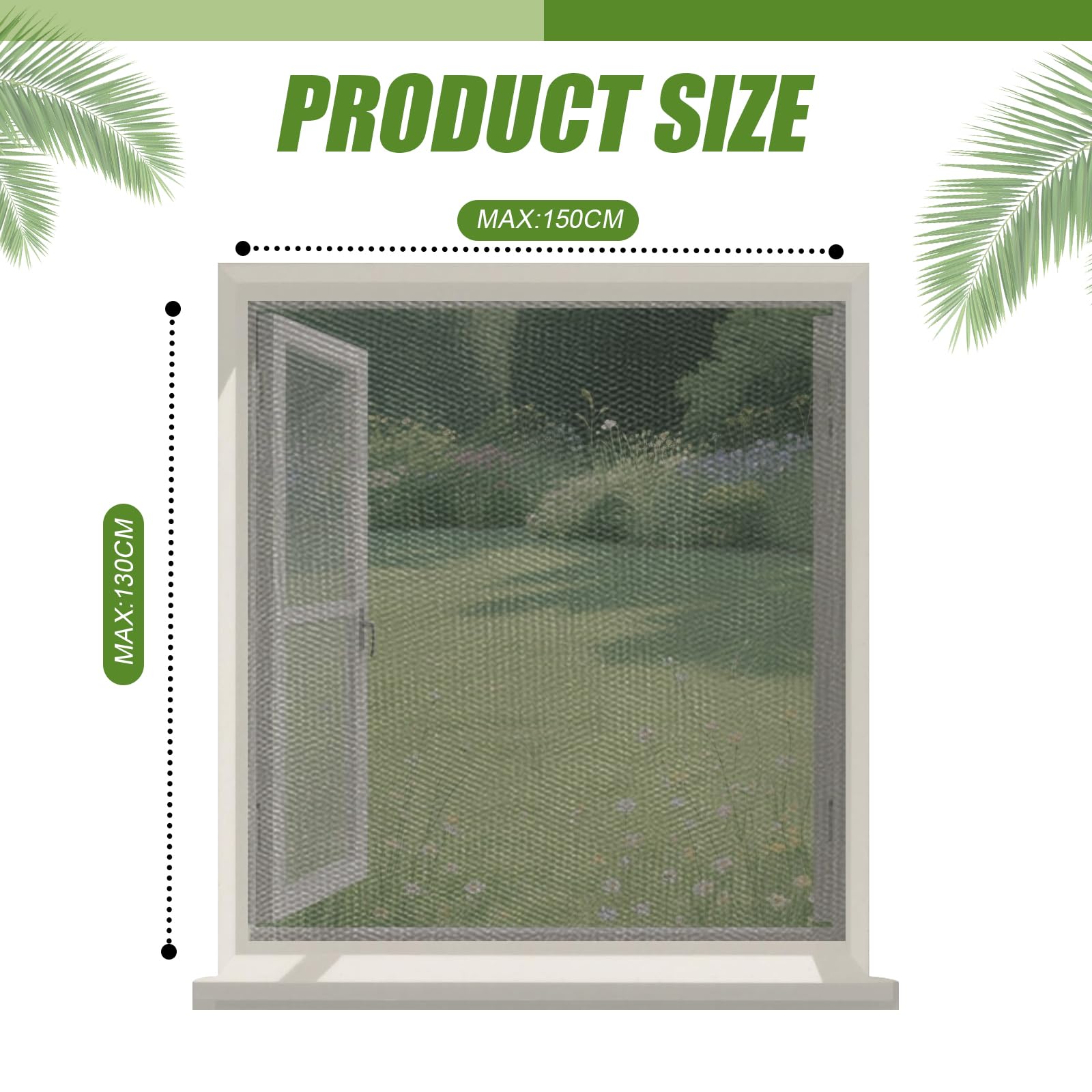 Zanzariera Adesiva Per Finestre 4 Pezzi 130x150cm - Nero, Facile Applicazione - Foto 7