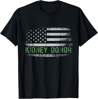 Kidney Transplant Donor USA Flag Surgery Recovery Gifts T-Shirt