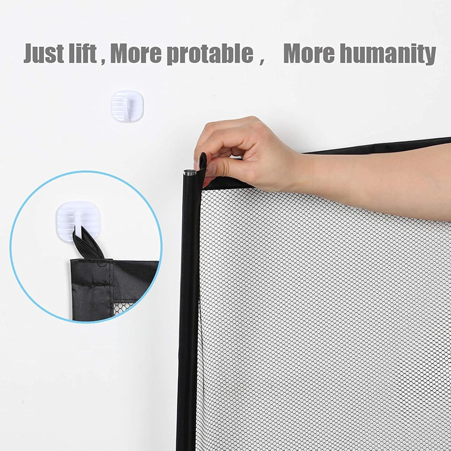Barriera di Sicurezza Estensibile,Portatile Pieghevole Dog barriera di sicurezza,Cancelletto Portatile Pieghevole in Rete per Cani, animali domestici con base autopulente,Barriera (180 * 72 cm)