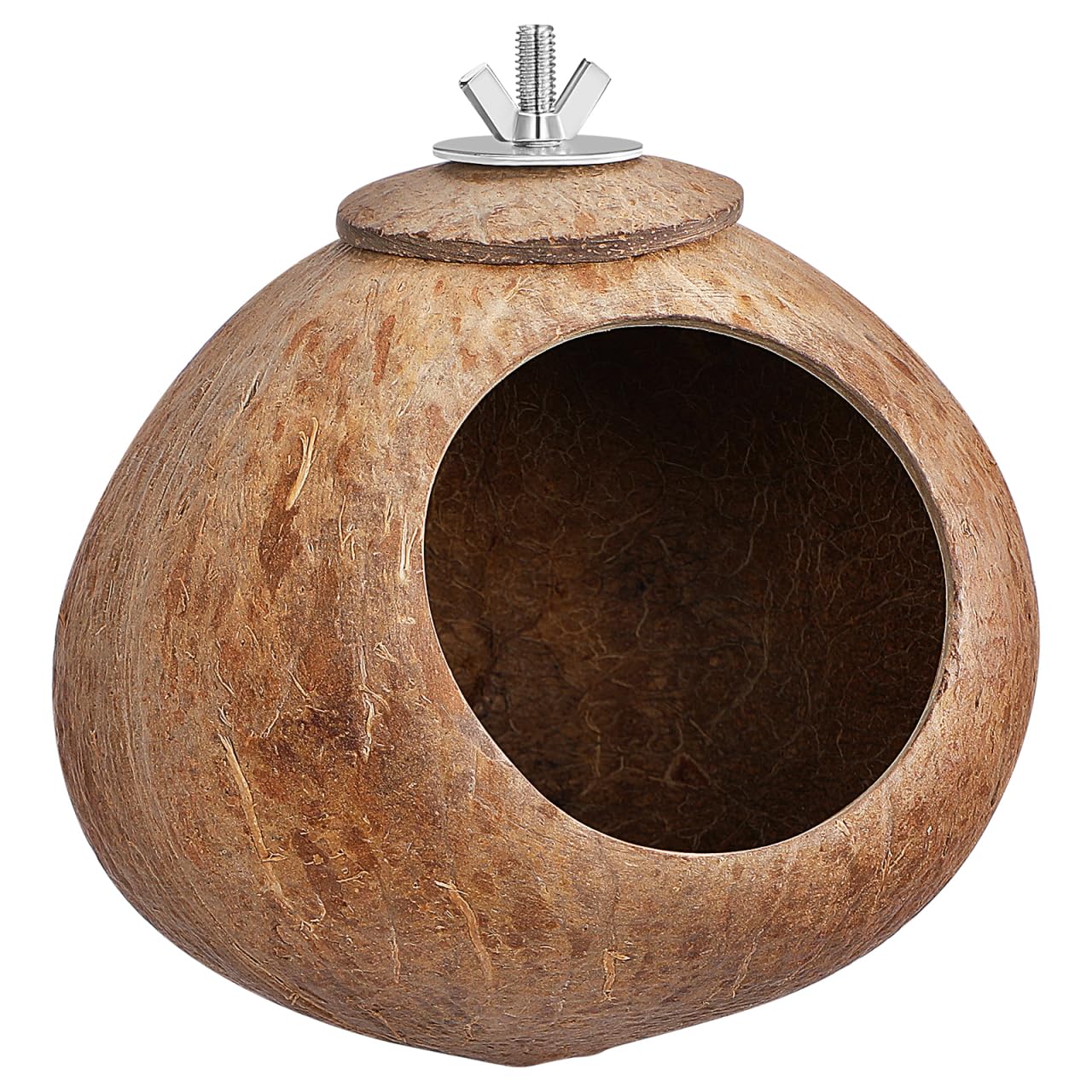 Nichoir pour perroquets en coquille de noix de coco imitation pour rongeurs
