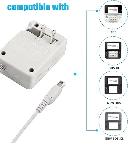 Miniatura 2 de Cargador 3DS, adaptador de CA para Nintendo 3DS XLnuevo 3DS3DS XL3DS XL3DS, cargador de viaje para el hogar, adaptador de corriente de enchufe de