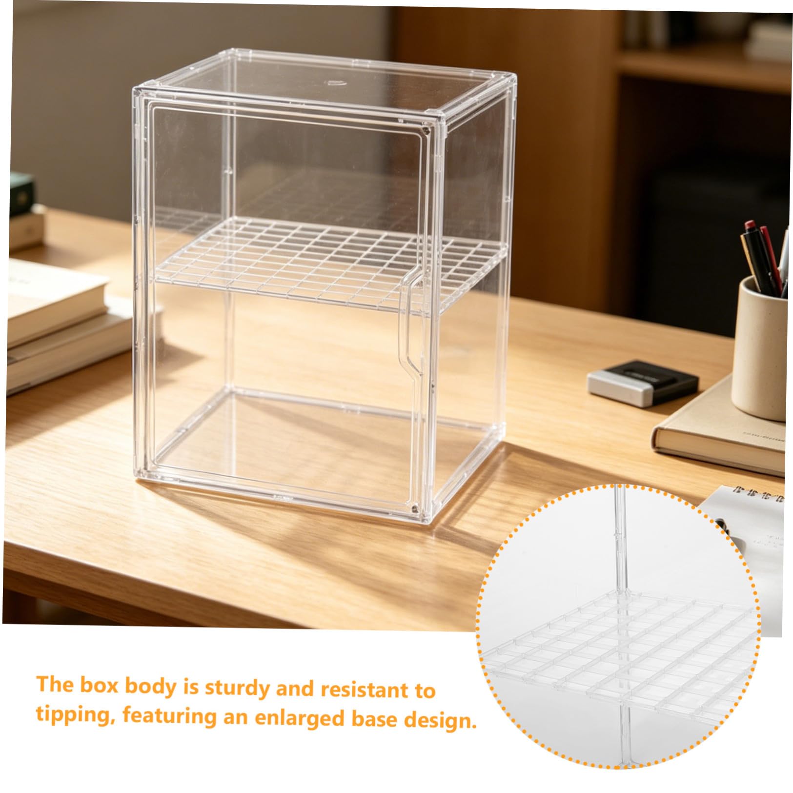 Caja Expositora para Muñecas y Figuras de Acrílico de 2 Niveles
