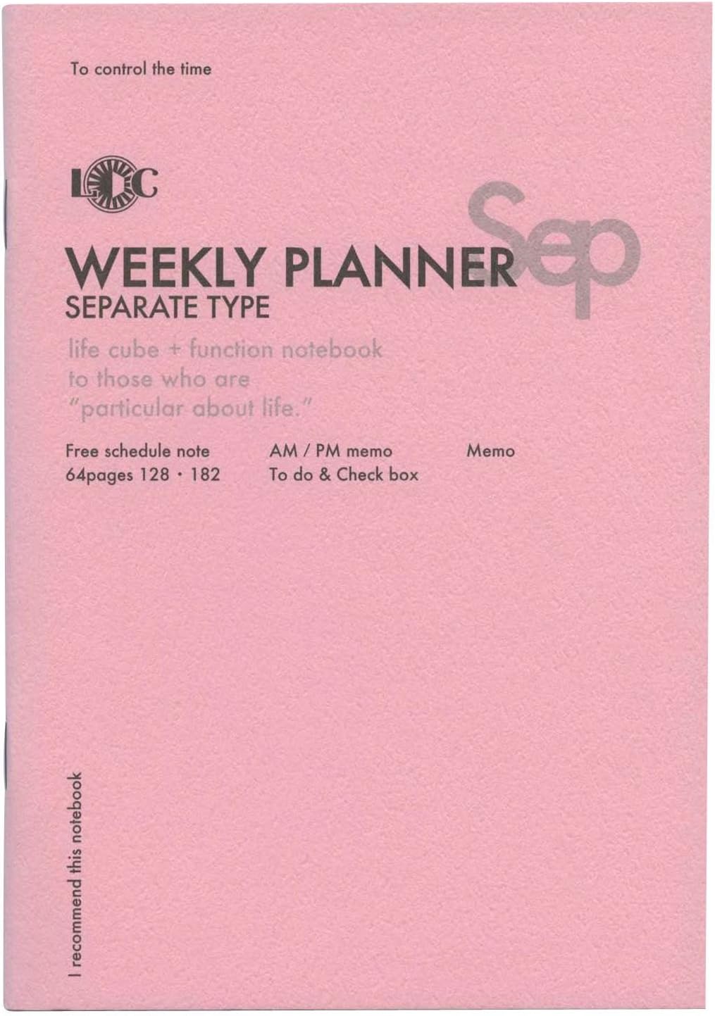 United bees B6 size Weekly Planner functional notebook, horizontal left-to-right NOTE-B6F-08 by United bees
