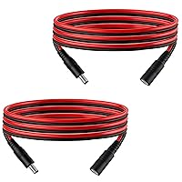 Vista 8 de Cable de extensión de alimentación CC de 1.6 pies 0.217 in × 0.083 in, conector macho a hembra, conector 5521 para tira de LED, fuente