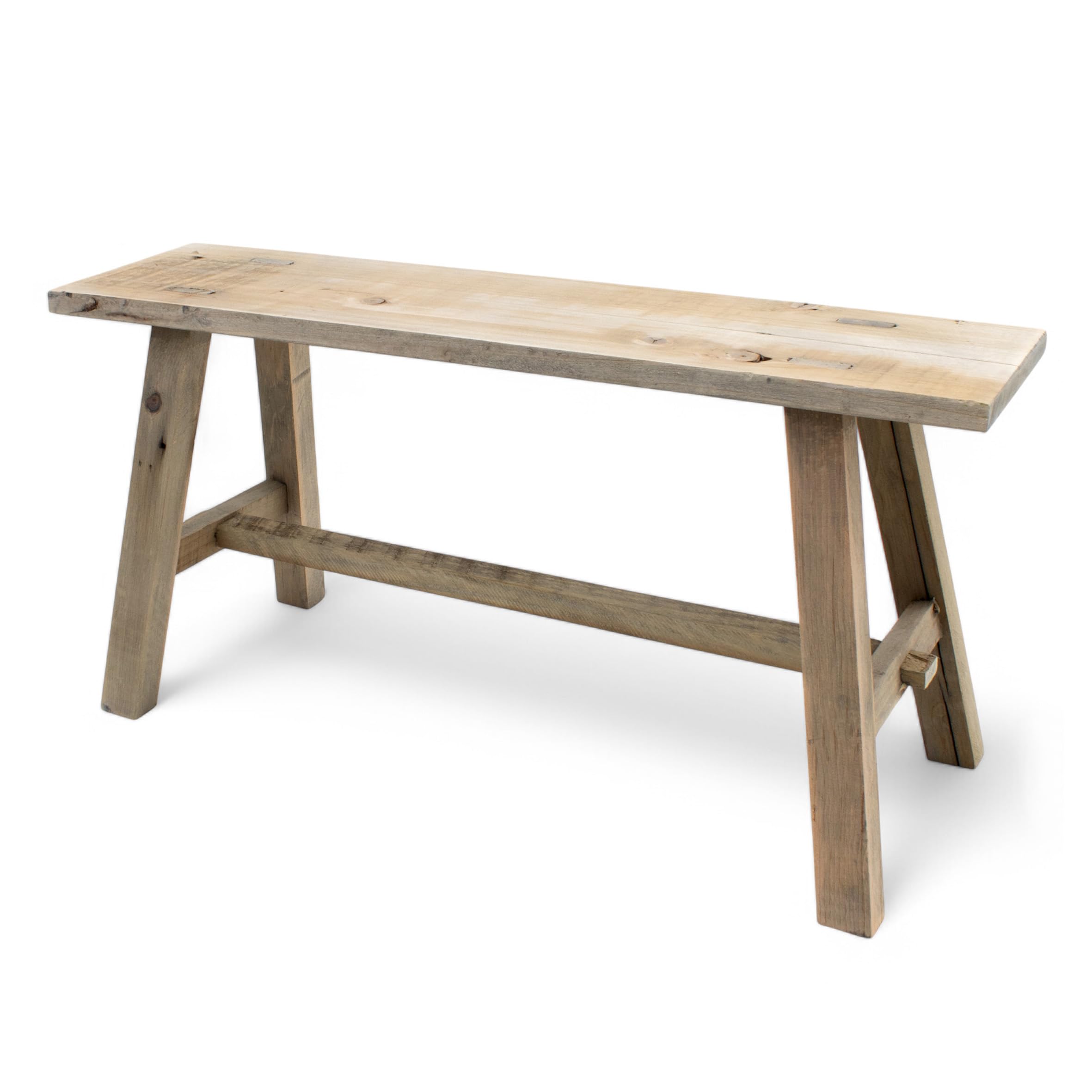 BURI Houten zitbank, 90 x 45 x 35 cm, houten bank, hal, landhuis, plantenstandaard, bloemenkruk, woonkamertafel, salontafel, banktafel, decoratieve tafel, kruk, schoenen, rustiek bruin, entree, hal BURI Houten zitbank, 90 x 45 x 35 cm, houten bank, hal, landhuis, plantenstandaard, bloemenkruk, woonkamertafel, salontafel, banktafel, decoratieve tafel, kruk, schoenen, rustiek bruin, entree, hal