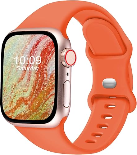 Correas deportivas compatibles con Apple Watch de 38mm 40mm 41mm 42mm 44mm 45mm 46mm 49mm, pmujer y hombre, correa de silicona suave para iWatch