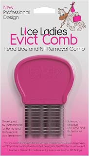 Lice Ladies Lice & Nit Comb - Stainless Steel Teeth, Non-Slip Grip, Removes Super Lice & Nits from All Hair Types