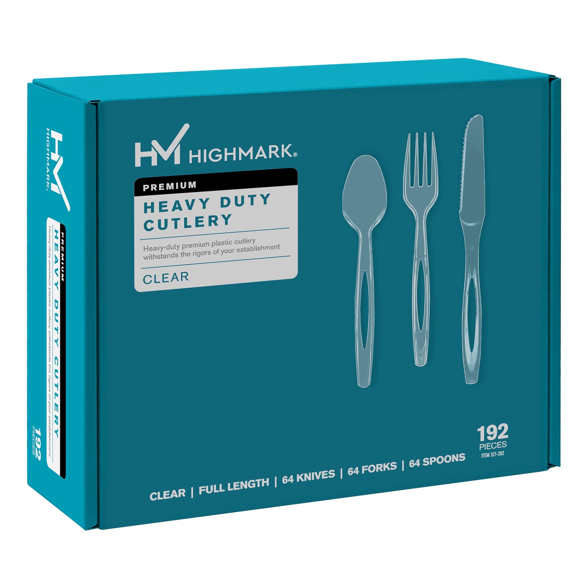 Amazon.com: Highmark® Heavy-Duty Plastic Cutlery, Clear, Pack Of