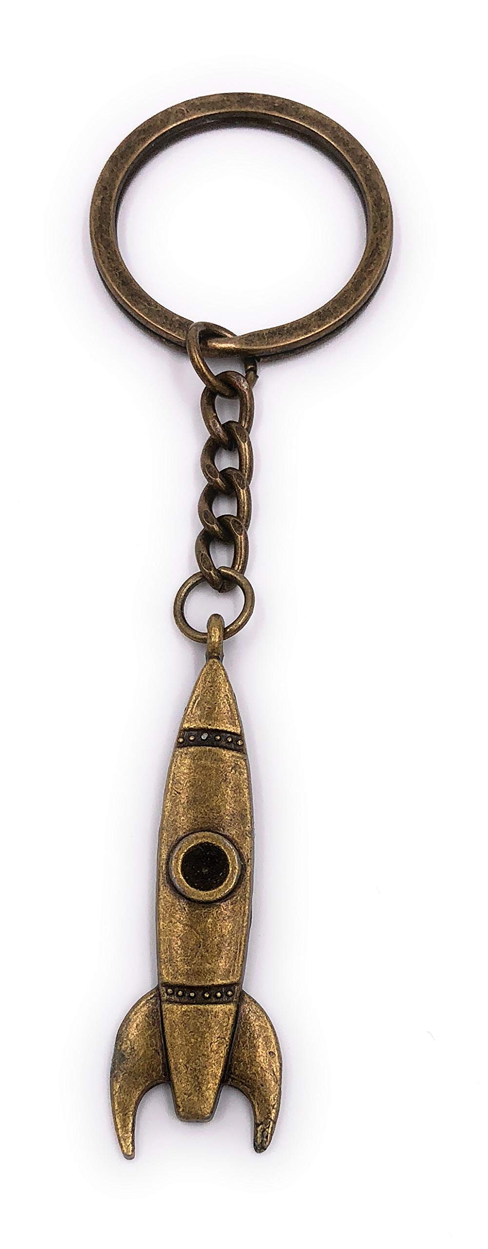 H-CustomsH-Customs Rocket Standing Keychain Pendant Bronze Metal