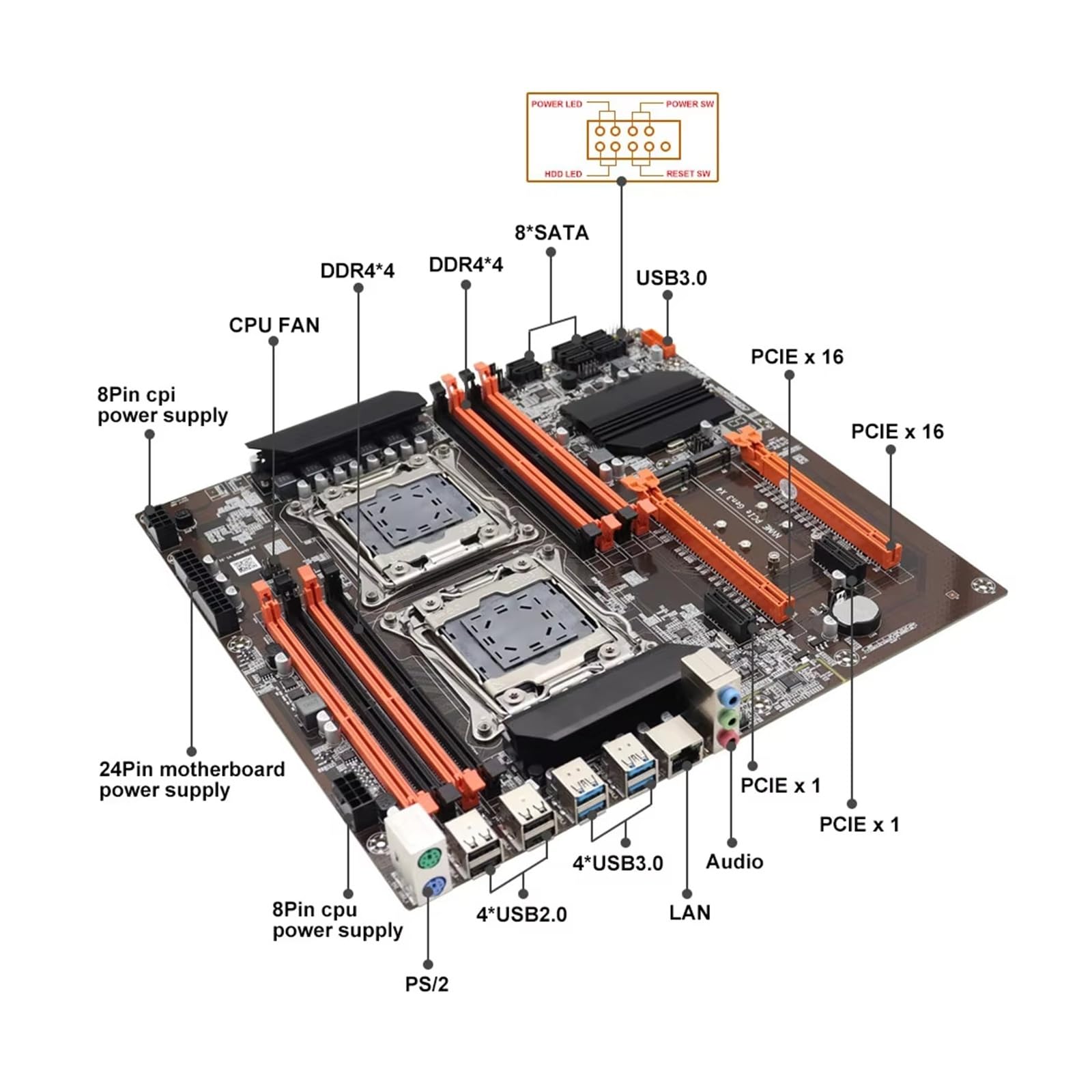 Compatible con el Kit de Placa Base for Juegos SOYO X99 de Doble CPU, Intel Xeon E5 2680 V42, DDR4 16 GB (28 GB), LGA2011-3, M.2 NVME, for Host de computadora de Escritorio(Motherboards)