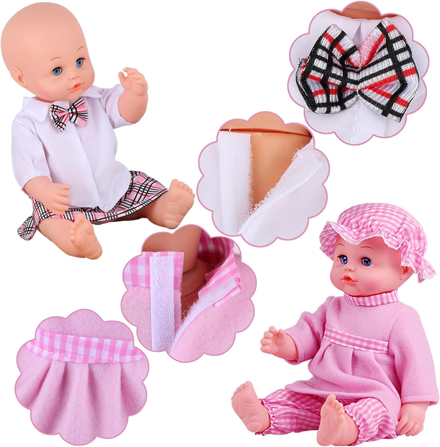 Alive Baby Doll Clothes Accessories, 9 Sets Outfits for 14-15 Inch Alive Baby Doll and 18-inch Doll, Reborn Newborn Doll Clothing Dress, Dolls Not Included