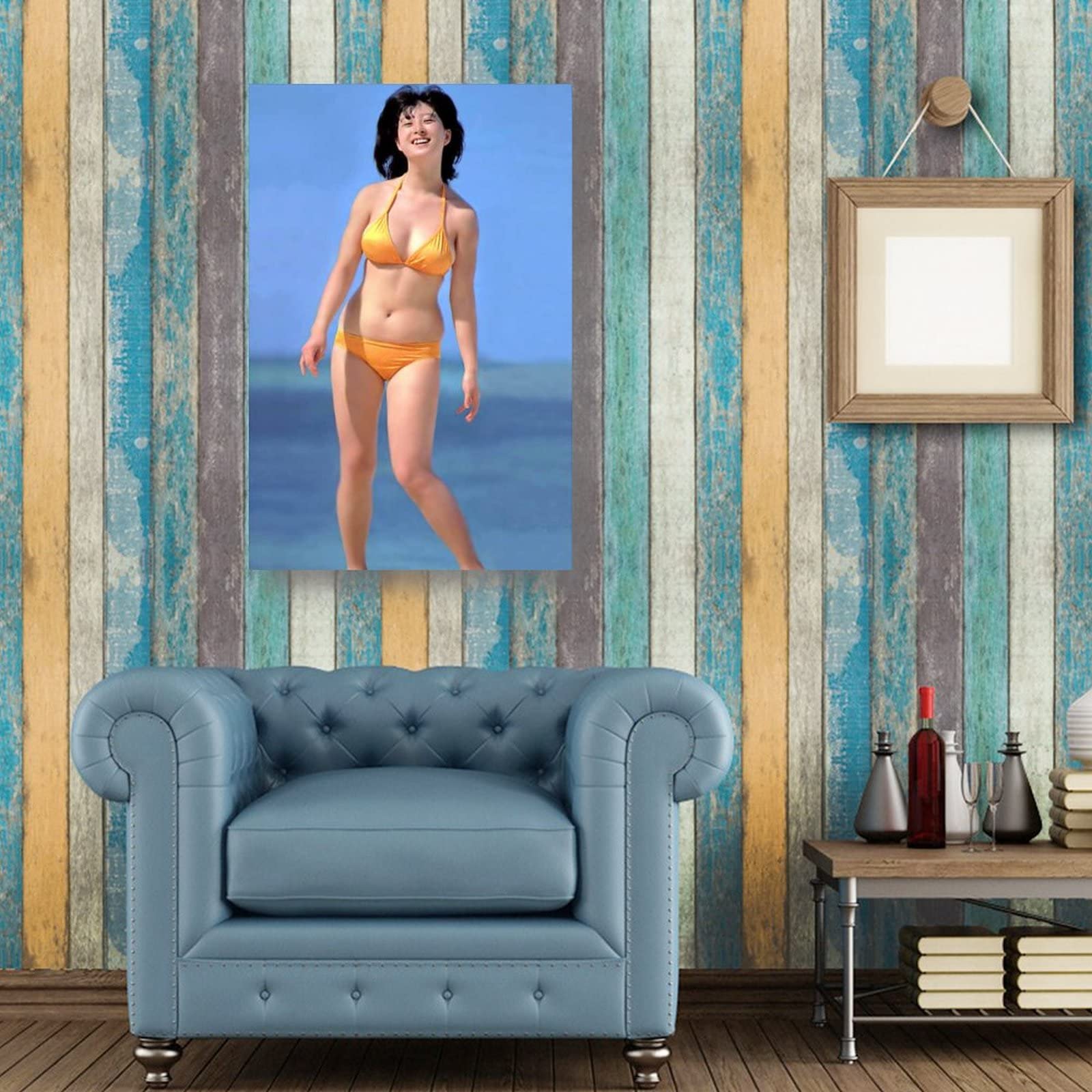 Amazon.co.jp: 河合奈保子写真ビキニセクシー ポスター絵画 アート