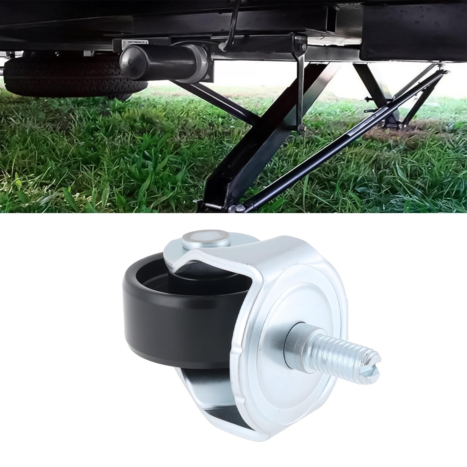 SG Store Lot de 2 Roulettes de Rechange pour Cric Hydraulique 2 Tonnes pour Garage 7 X 4 Cm