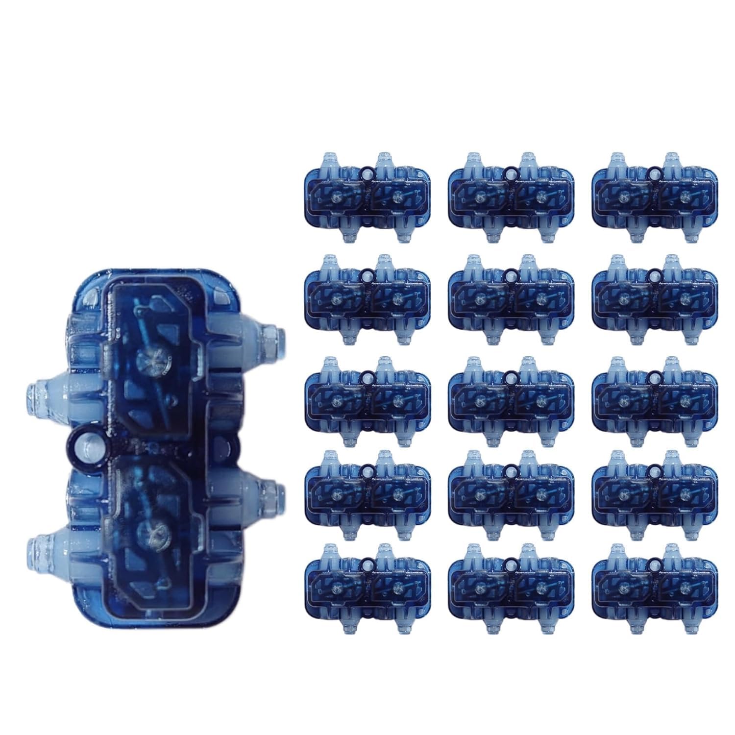 Innfact Waterproof Inline Wire Splice Connector for 18 Gauge Power Cables, No Wire Stripping Electrical Crimp Connector for Outdoor Applications, Supports Up to 15A Power - 15 pcs