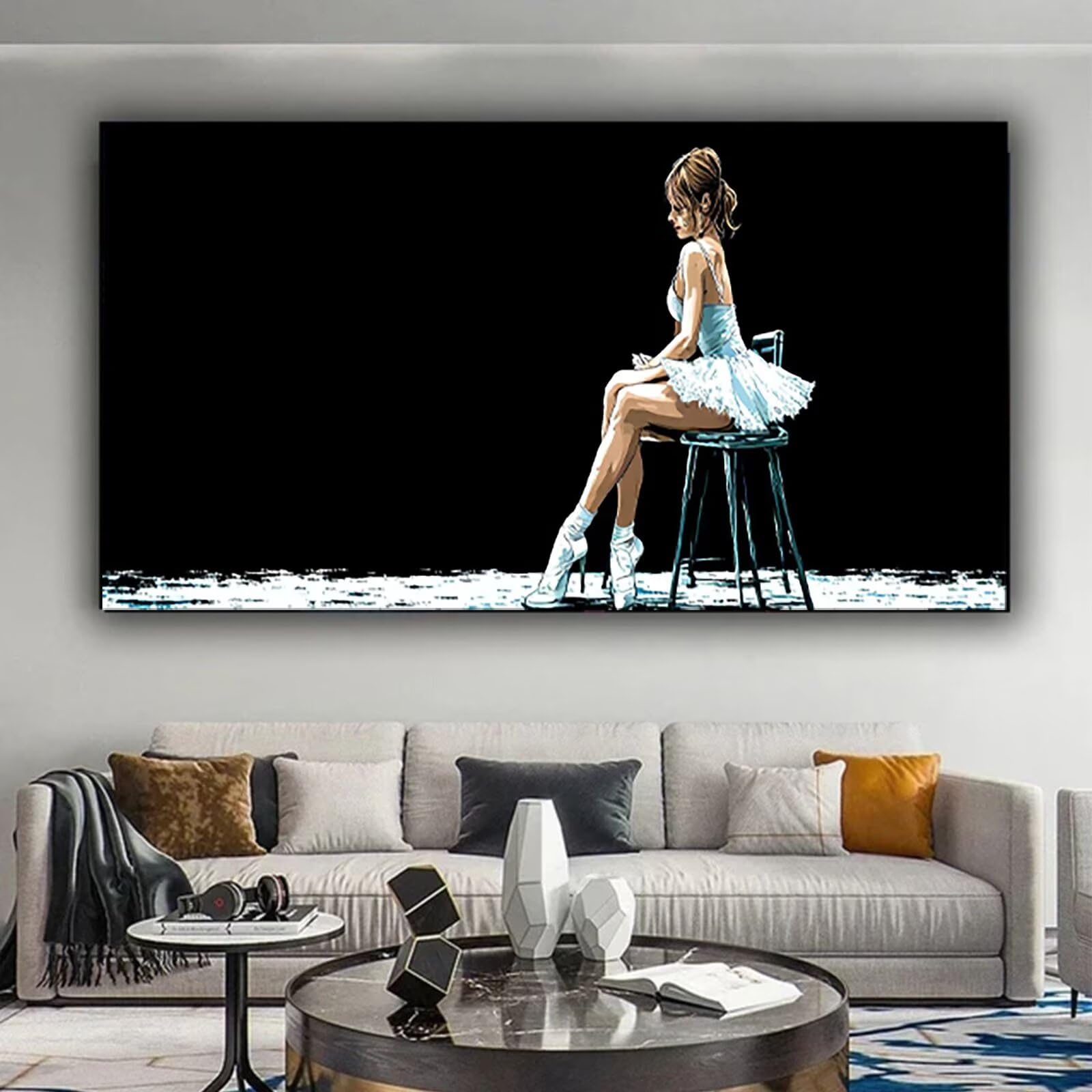 Malen nach Zahlen Kinder Ballett Malen Nach Zahlen Erwachsene, Geschenke für Mädchen Junge Bastelset Set, Malen nach Zahlen Frau | Malen nach Zahlen Ohne Rahmen, (60x120cm) Bastelset Erwachsene 1-J