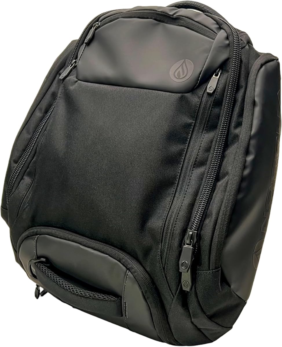 Nocqua 6-in-1 Traveler Backpack – Convertible Carry-On Travel Bag, Expandable 40–55L Storage, Ergonomic Design with Drink Holders & Padded Laptop Pocket, Weather-Resistant Ballistic Nylon, Black : Electronics