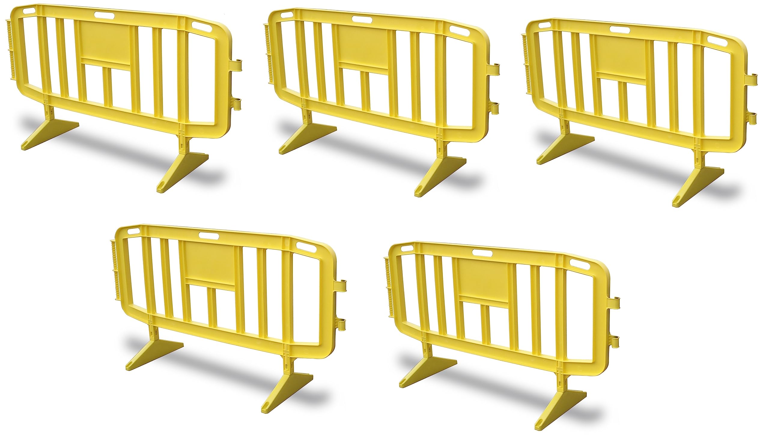Recinzione in plastica gialla 2 m x 1 mt piedini girevoli (kit da 5 pezzi) ecorecinzione