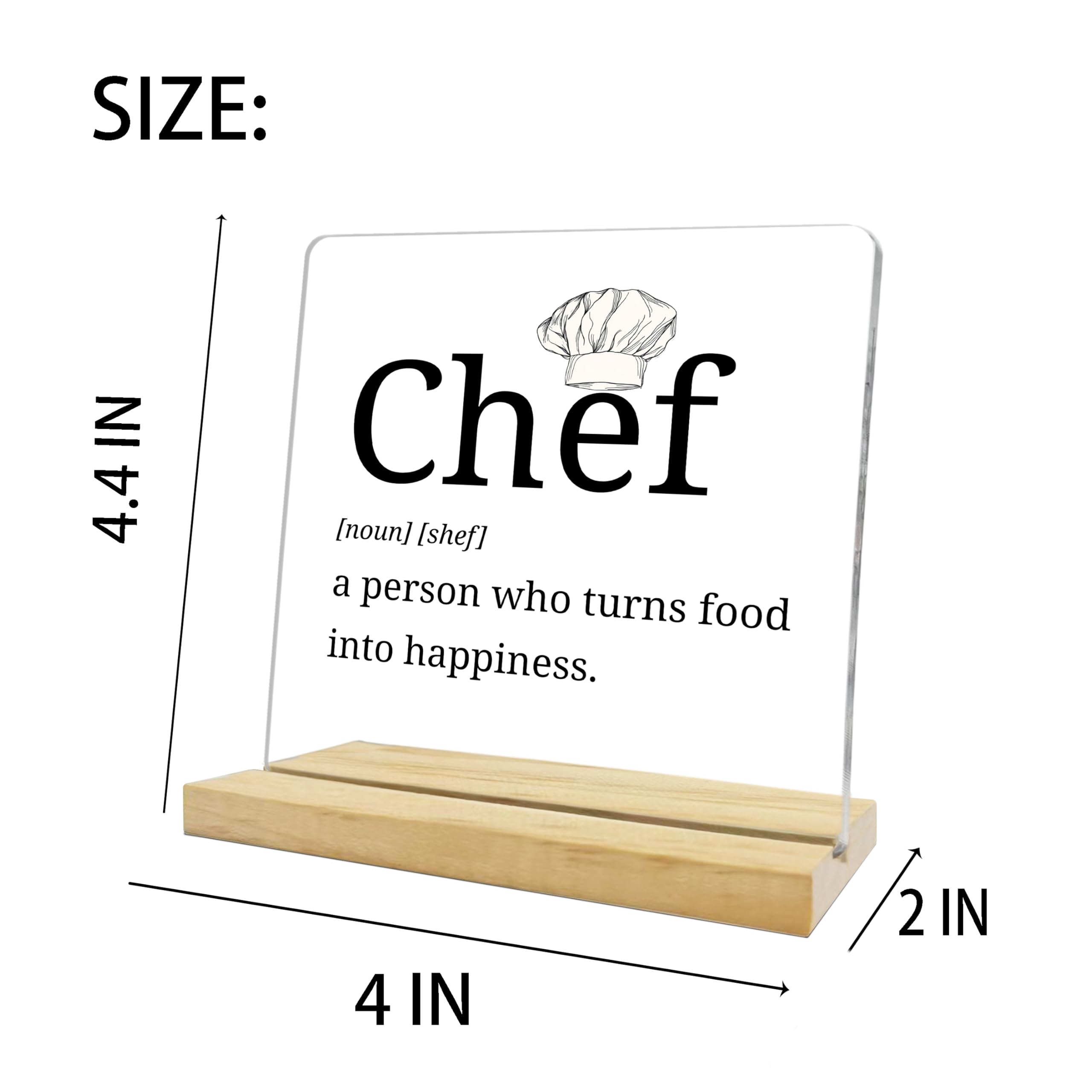 Chef Gift for Women Men,Gifts for Chefs, Home Kitchen Decor,Desk Decoration Acrylic plaque