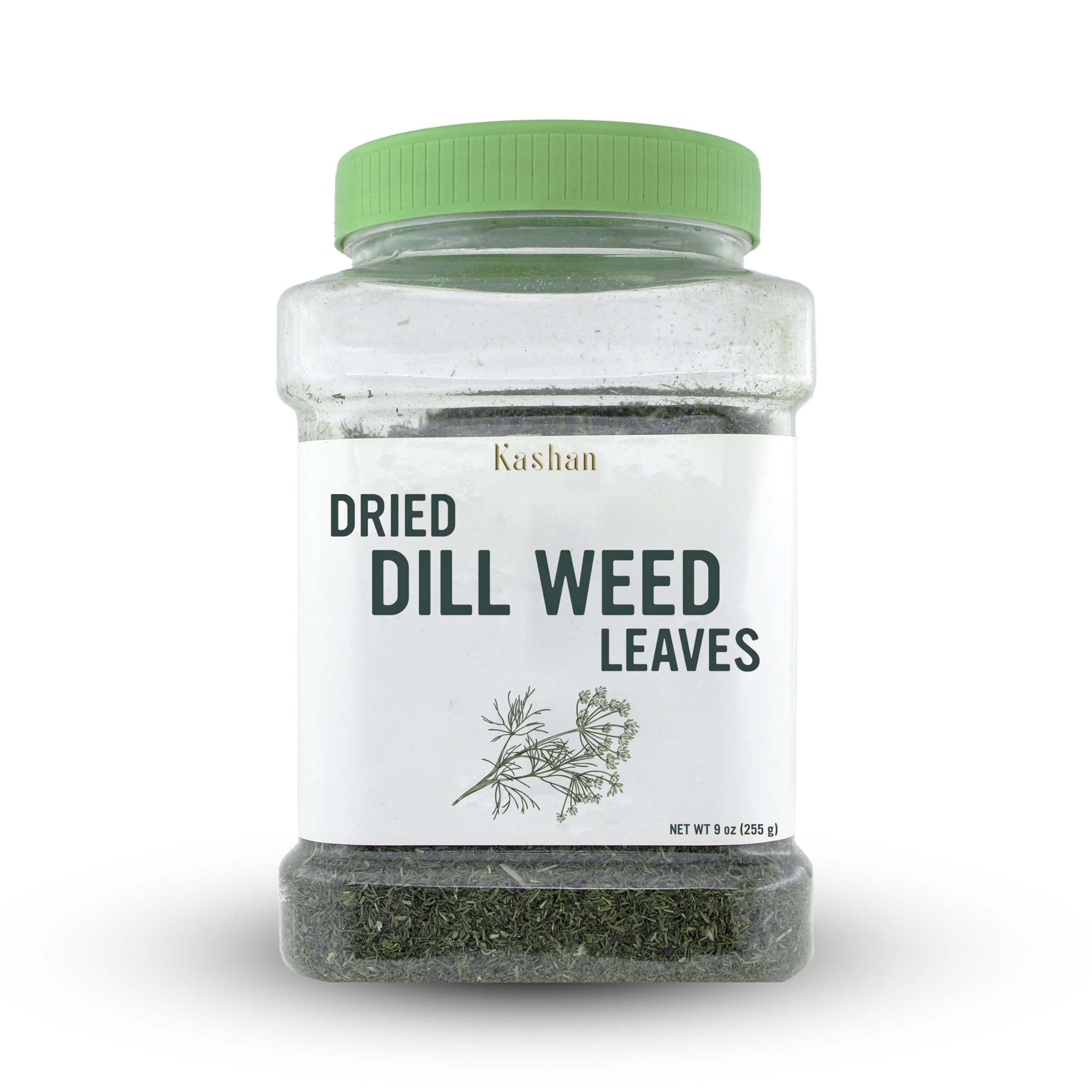 Kashan Dill Weed, Great Aromatic Seasoning for Food Flavoring, Salad, Soups and Meat, Garnish, Vegetarian 9oz (255g)