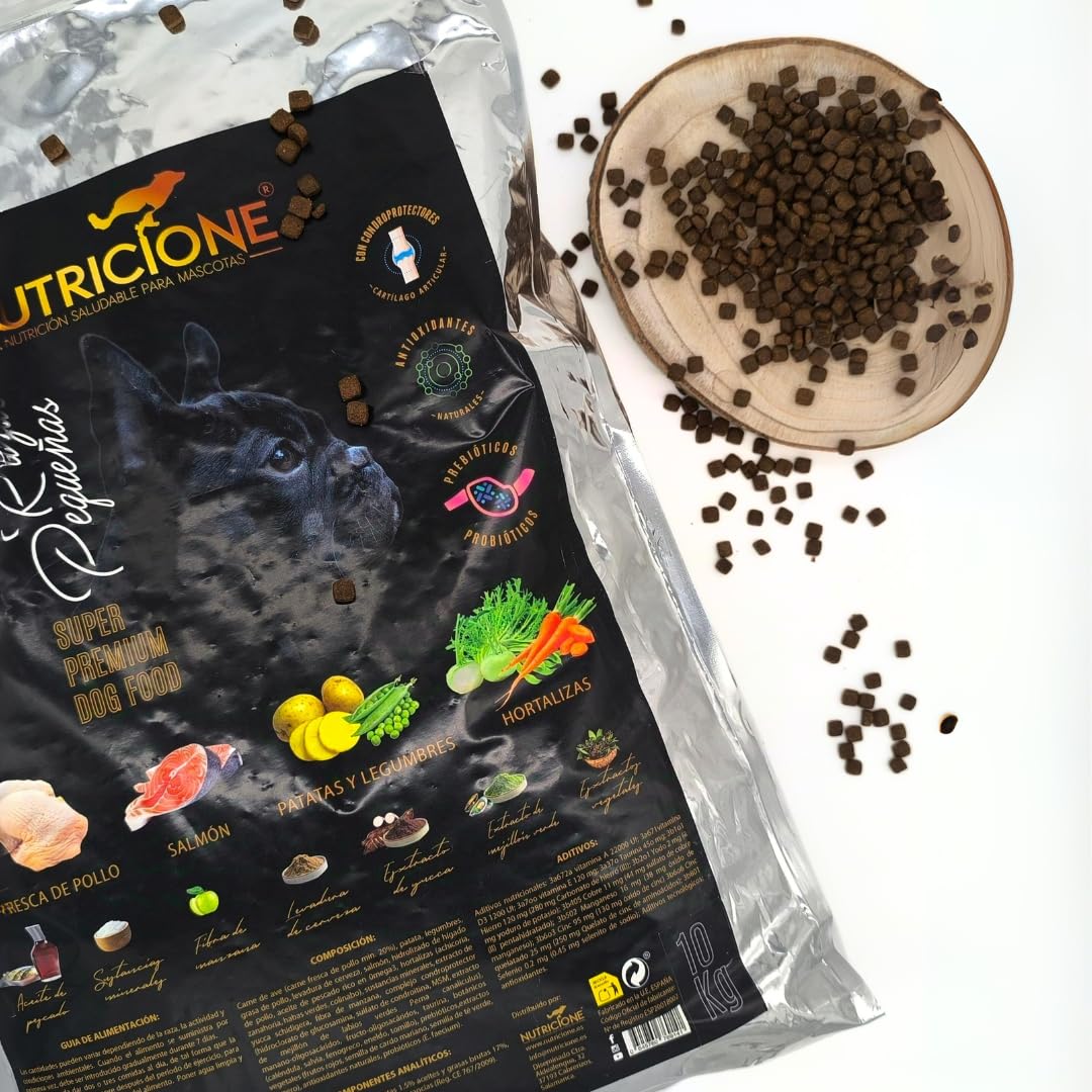 Pienso Grain Free para Perros de Razas Pequeñas - Carne Fresca de Pollo y Salmón | Fórmula Completa para Perros Adultos | 10 kg | Nutrición Balanceada y Sin Cereales