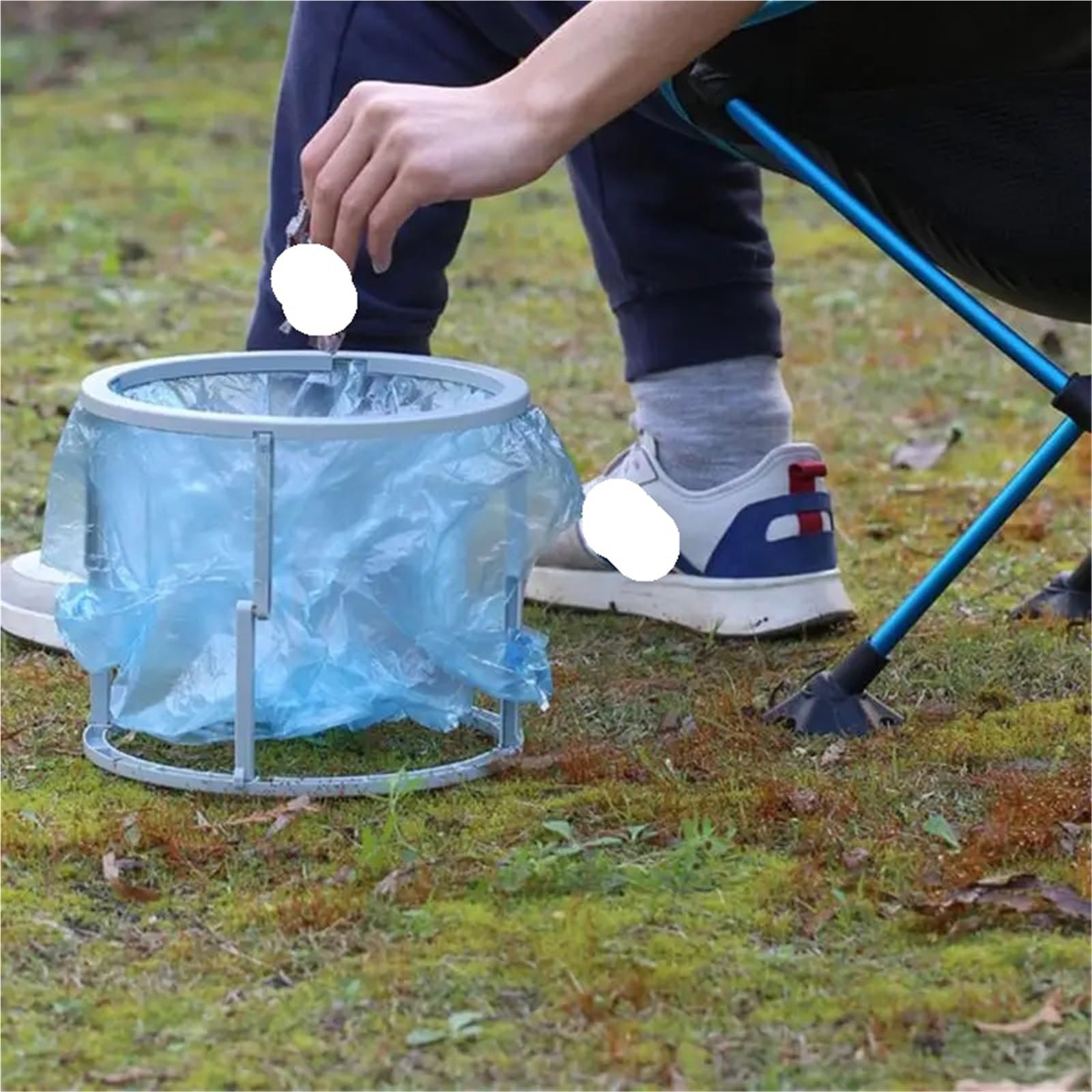 Soporte for Bolsa de Basura Plegable, Soporte for portátil, Almacenamiento Bolsas, for residuos Camping, 2 uds para Bolsas