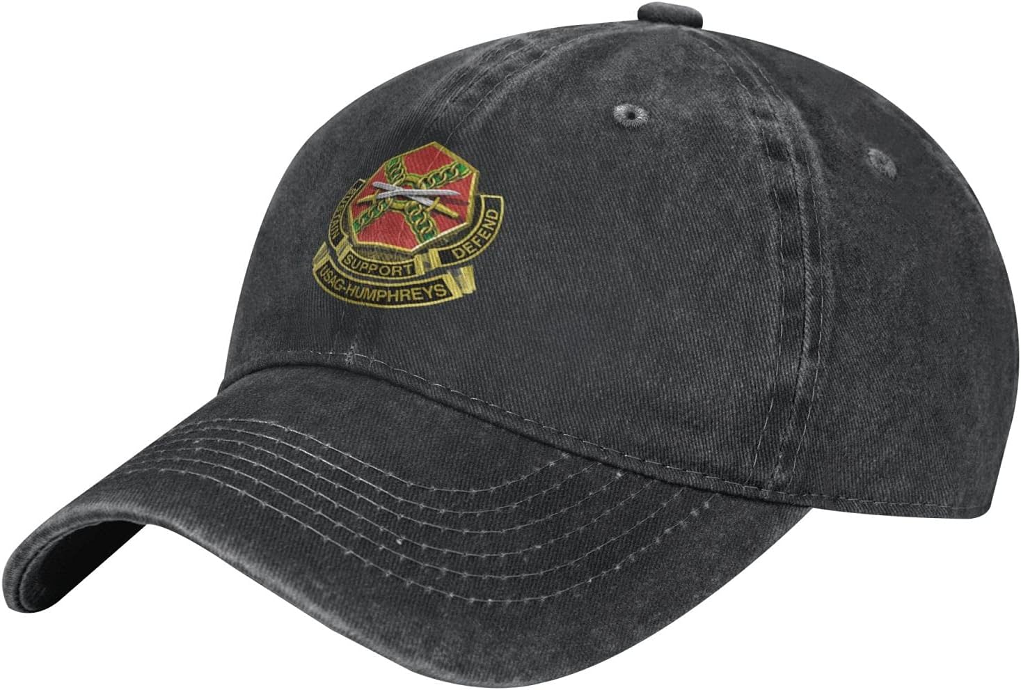 Glorstar Usag-H Denim Cap Adjustable Trucker Hat for Men and Women