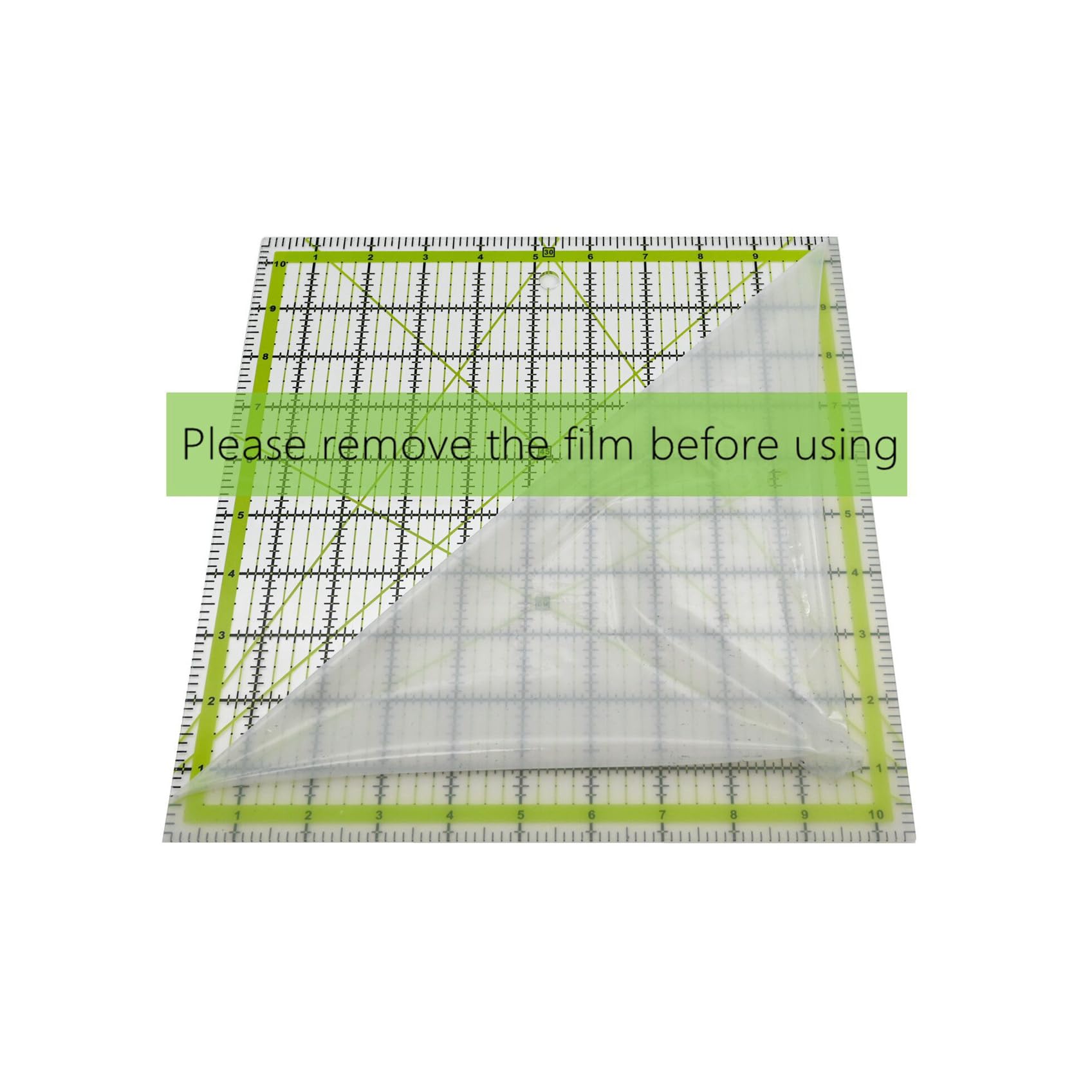 Quilting Rulers,LINXIAO 4 Piece Quilting Templates Acrylic Rulers Green(3.5"x3.5",5"x5",6.5"x6.5",10.5"x10.5")