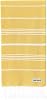 Blue Beach Turkish Towel - 100x180cm Large Turkish Hammam Peshtemal Towel - Super Absorbent, Quick Dry, Sand Free, Lightweight, Compact Towels for Swimming, Bath, Yoga Gym, Sauna and Travel (Mustard)