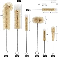 Vista 7 de MASTERTOP Juego de 9 cepillos para botellas, juego de limpieza de botellas de agua largas y cepillo para pajilla, sin BPA, cepillo limpiador