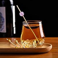 Vista 4 de 200 piezas de palillos de cóctel, palillos de dientes de 4.7 pulgadas para aperitivos, brochetas de bambú para cóctel y bebidas, postres