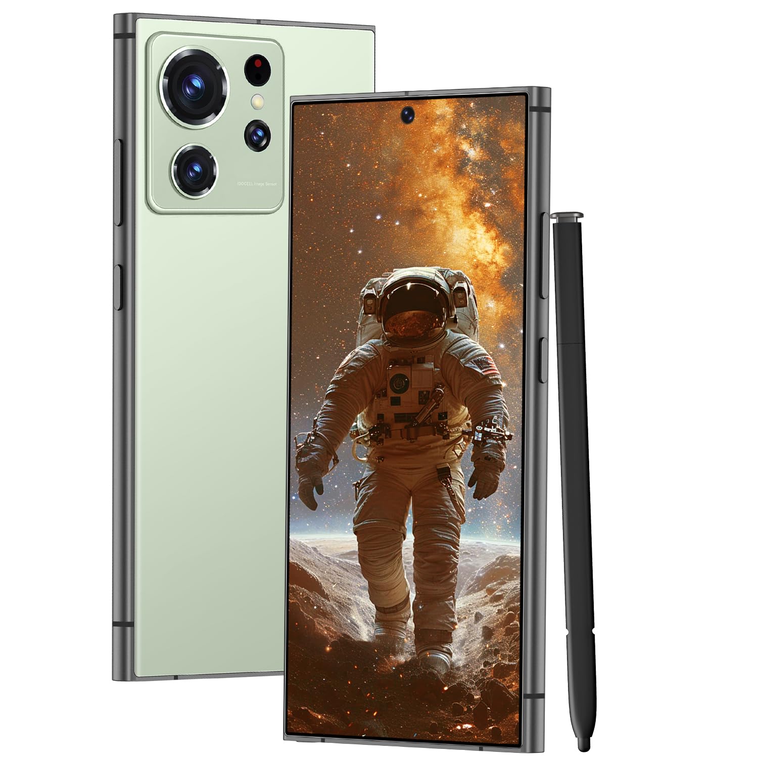 S24 Ultra Unlocked Cell Phones Smartphone with Built-in Pen 8+256GB Android 13 Phones 6.8" HD Screen Dual SIM 108MP+48MP Camera 6800 mAh (Light Cyan)