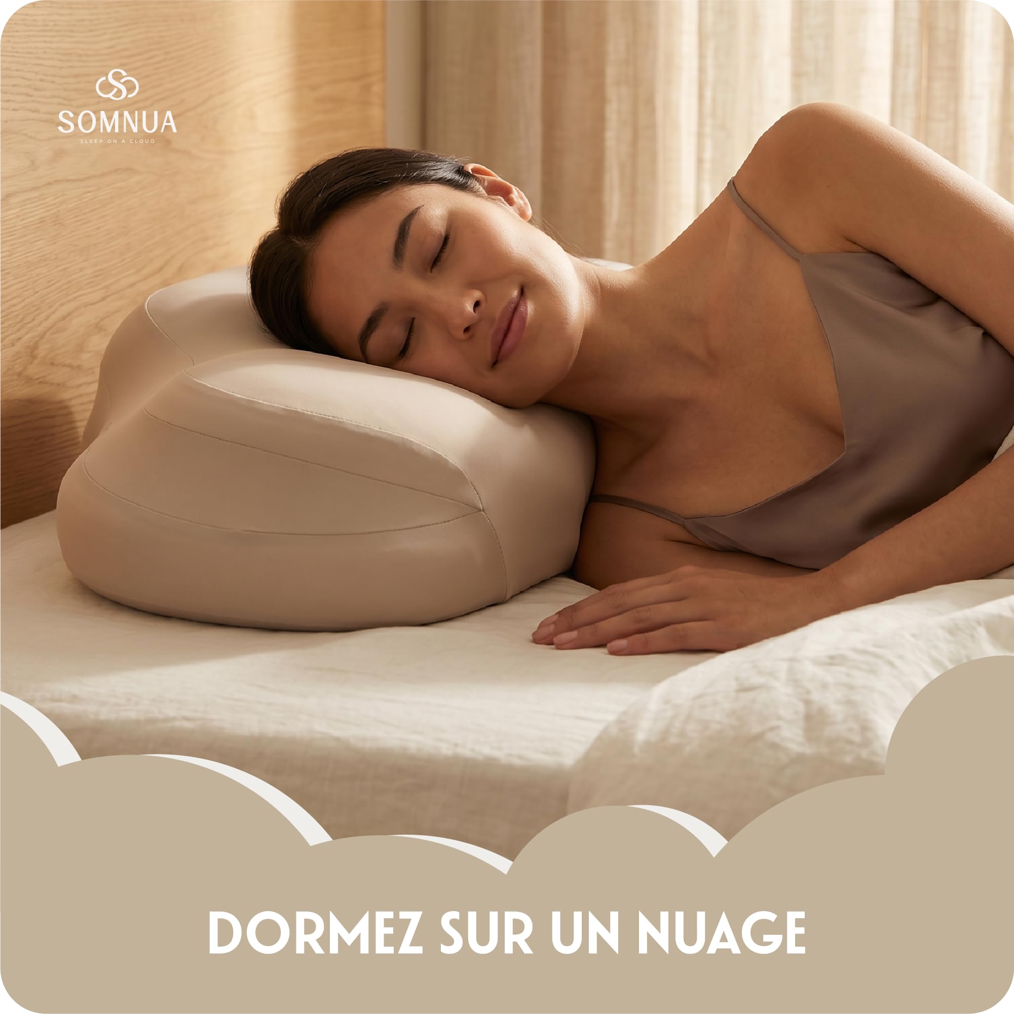 SOMNUA Oreiller Ergonomique Cervical à Mémoire de Forme Toutes Positions